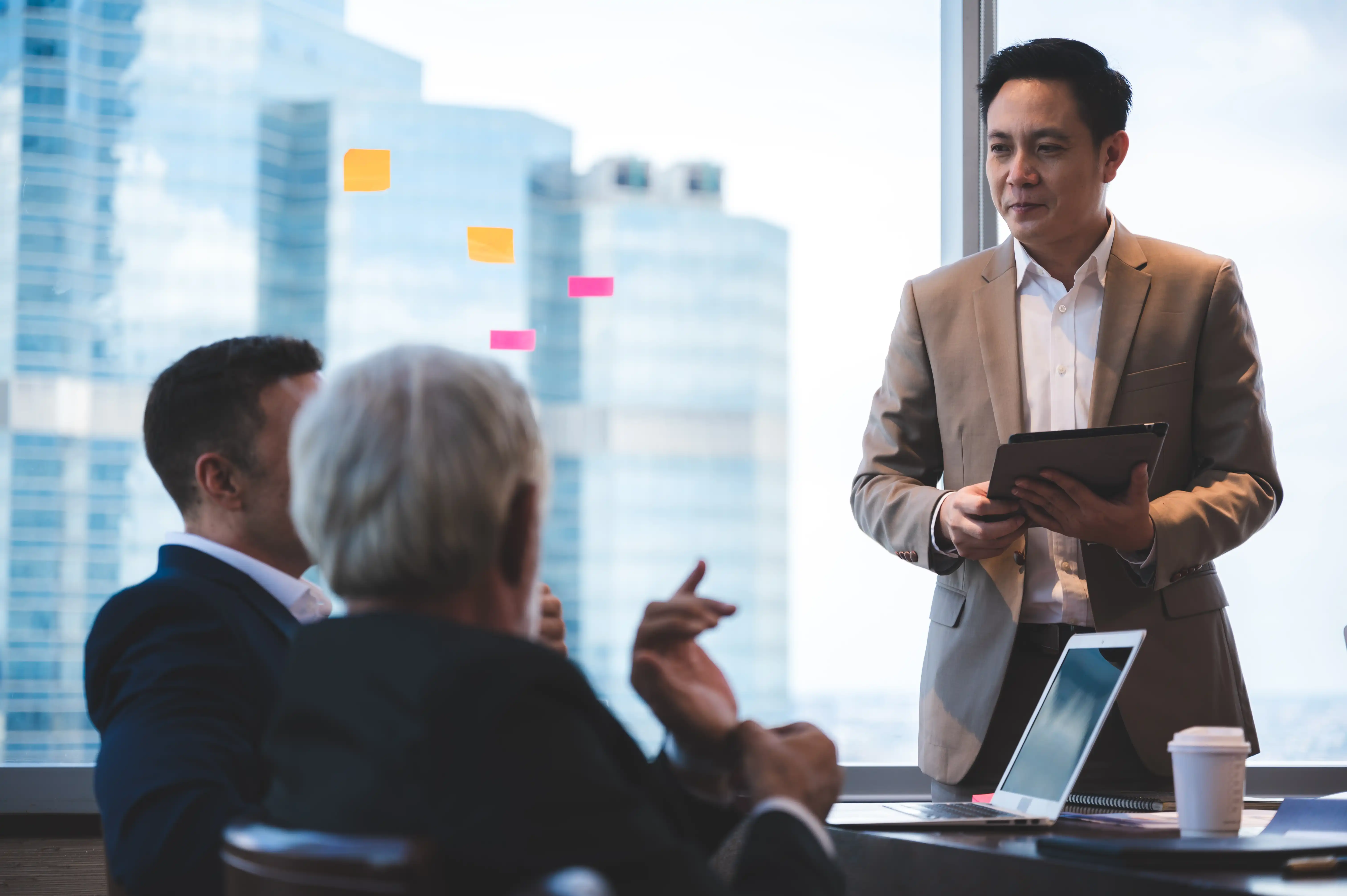 Dynamics Monk executive leadership meeting with business leaders discussing digital transformation and strategic technology ownership beyond IT.